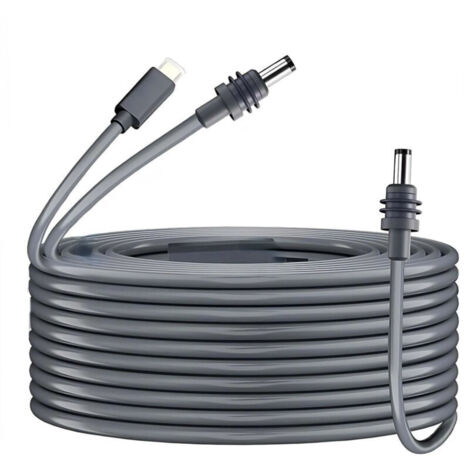 Câble d'alimentation cc rectangulaire pour Satellite, 18awg, Type C vers 2 en 1, cordon de charge étanche, 2m/6,5 pieds, pour alimentation 65W + PD (1/4)