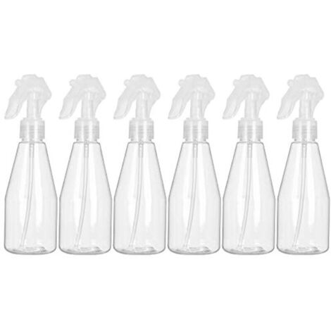 Flacon Spray Vide 200ml, Lot de 6 Vaporisateur Vide en plastique, Bouteille Pulverisateur Vide pour Désinfectant, Jardinage, Nettoyage (1/4)