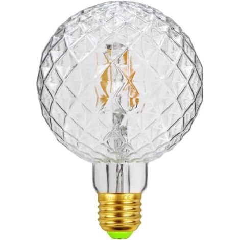 Ampoules LED vintage à filament rétro 4 W 220/240 V E27 Ampoule décorative G95 Cristal