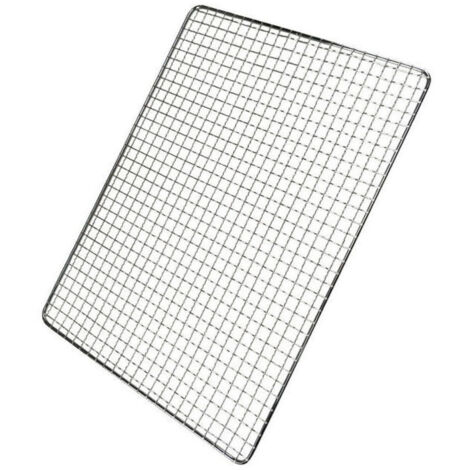 Grille de barbecue en acier inoxydable pour camping, barbecue, pique-nique 40X25cm Fontainebleau Argent