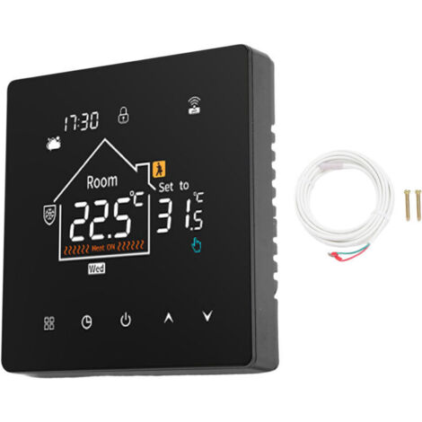 Eosnow Thermostat numérique, écran tactile couleur LCD Programmable sur 7 jours, avec fonction de mémoire de données, pour maison, hôtel, bureau, modèle régulier (1/4)