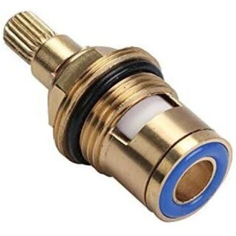 Évier de cuisine Remplacement En Laiton En Céramique Robinet Valve Insert Glande Cartouche Quart De Tour Universel 1/2"Robinet Intérieur Robinet pour Salle De Bains Cuisine Robinet (bleu)--TRIMEC (1/4)