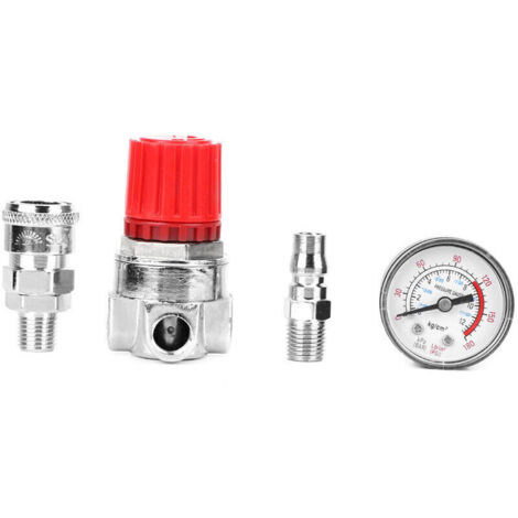 Jauge de soupape de commande de commutateur de régulateur de pression avec connecteur male/femelle pour compresseur d'air (1/4)