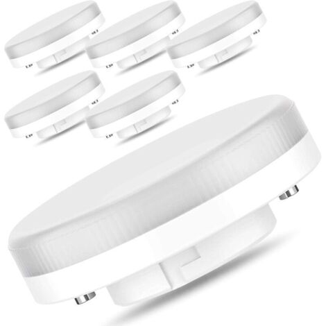 Ampoule LED GX53-7W/550LM,remplacement à incandescence 50W/CFL 18W,blanc chaud 3000K, non gradable,175-250V, lot de 4 [Classe énergétique A+] (1/4)