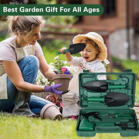 Hemobllo – Kit De Jardinage Enfant – Seau Et Pelle – Outils Ergonomiques En Bois Et Fer – Pour Extérieur Et Plantation – Couleur Aléatoire