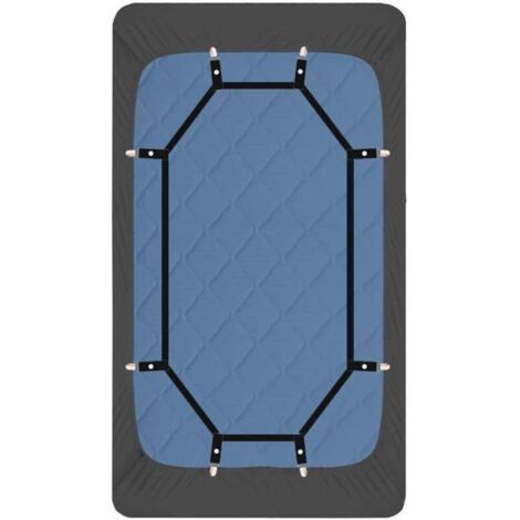 Sangles de support de draps - Clips de préhension robustes - Cordon de parachute renforcé - Tendeur de drap de lit à 360 degrés - Rallonge la plus solide et efficace - S'adapte à tous