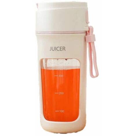 Presse-Agrumes Électrique Portable, Mixeur Multifonction, Extracteur de Fruits, à Smoothies, 6 Lames, 1200 MAh, Rose (1/4)