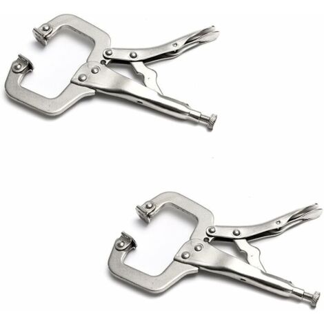 Lot de 2 colliers de serrage de 22,9 cm avec patins pivotants en acier pince étau de soudage (1/3)