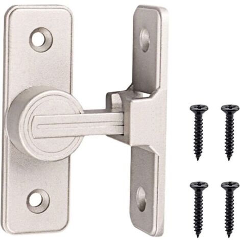 Serrure de fermeture de porte intérieure coulissante éclairée à 90 °, crochet de porte plat, boulon de verrouillage, loquet antivol (1/4)
