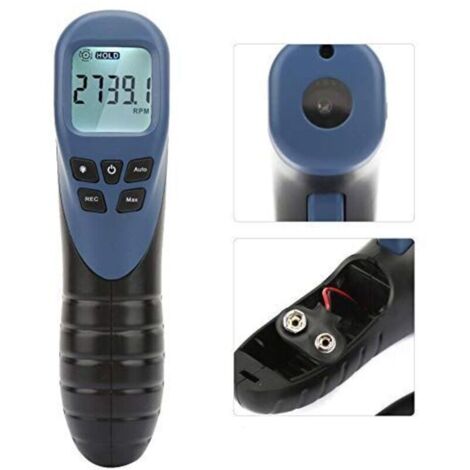 SJLERST Tachymètre numérique de régime, Instruments Compte-tours automobile TL900 Testeur de jauge de vitesse de moteur de style pistolet sans (batterie non incluse) (1/4)