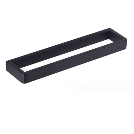 Porte-Serviettes de Salle de Bain Anneau Porte-Serviettes Noir Porte-Serviettes en Acier Inoxydable SUS304 30CM fixé au Mur (1/4)