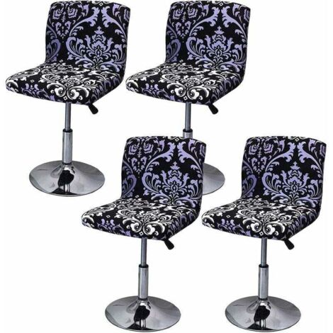 Housse de tabouret de bar avec dossier extensible pour chaise de salle à manger pivotante (Color : 5, Size : 4 pièces) (1/4)