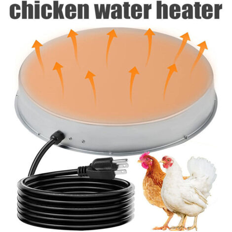 Chauffe-eau pour volailles 65W Chauffe-eau pour volailles 12/15in pour fontaine à volailles en métal et plastique Chauffe-eau pour volailles avec thermostat et cordon d'alimentation de 7.3ft--Trimec (1/4)