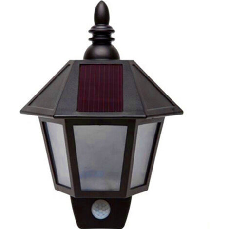 SABIR Solaire Alimenté Capteur de Mouvement Mur Lumières Extérieure de Sécurité Appliques LED Lanterne Lampe pour Jardin Terrasse Patio (1/5)