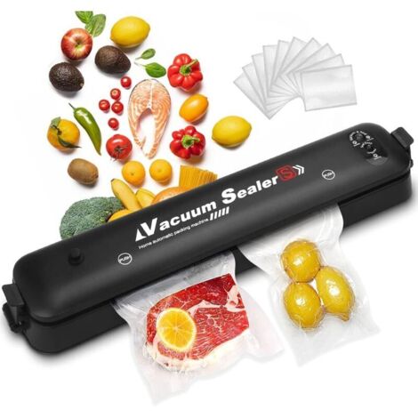 SABIR Machine Sous Vide Alimentaire Appareil Sous Vide, Machine à Emballer Sous Vide Pour la Conservation Des Aliments, Avec Mode Sec et Humide, 10 Sacs Sous Vide Inclus pour Aliments, Viandes (1/5)