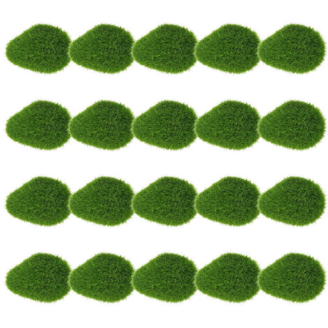 SABIR Petites boules de mousse artificielles Boules de mousse vertes Faux morceaux de pierre Pierres décoratives, 20 pièces (1/5)
