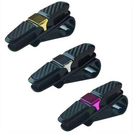 SABIR pièces porte-lunettes voiture ABS porte-lunettes pour pare-soleil de voiture support de lunettes de soleil rotatif à 180 degrés clip de carte de voiture double extrémités porte-lunettes accessoi (1/5)