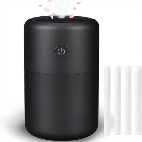SABIR Mini Humidifier Aroma Diffuser 230 ml Portable USB Humidifier Waterless Auto-Off Ultrasonic Quiet Room Humidifier with Night Light for Car Office Room Children's Room Bedroom (1/4)