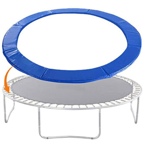 SABIR Housse de protection pour bordure de trampoline, housse de protection latérale pour ressort de trampoline ø305 cm, bleu – bleu (1/5)