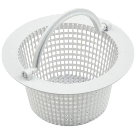 SABIR Panier d'écumoire de piscine 16 cm Panier de remplacement pour écumoire standard Préfiltre de piscine Avec poignée pour un retrait facile Résistant au chlore (1/5)