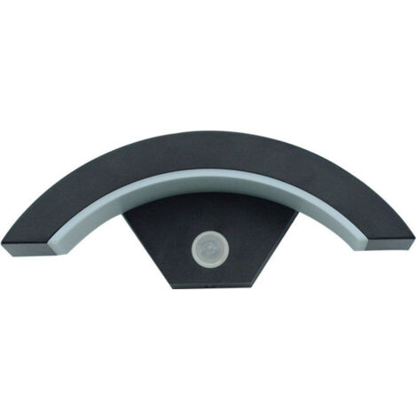 SABIR Applique Murale LED Exterieur avec Capteur Detecteur de Mouvement, Gris Anthracite 980LM 3000K Aluminium Eclairage Exterieur, IP65 Étanche Luminaire Lumiere Lampe Exterieur pour Jardin, Garage