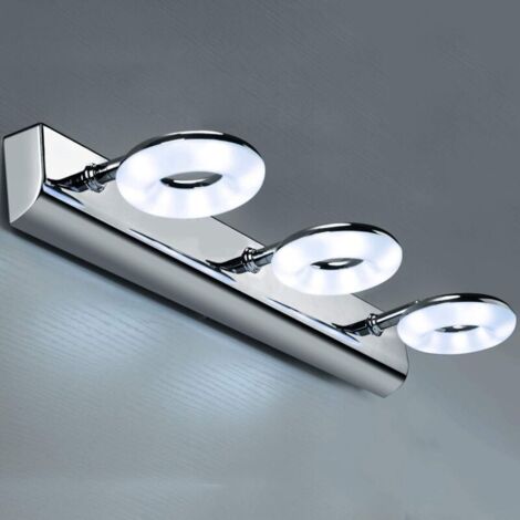 SABIR Lampe Miroir LED Salle de Bain 46CM, Applique Salle de Bain 9W Support de lampe design rotatif à 360 degrés pour Salle de Bain Miroir (sans Interrupteur) [Classe énergétique A++]