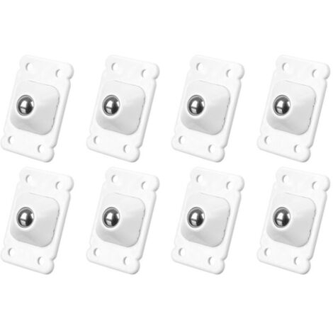 SABIR 8 pièces mini roulettes de meubles, petites roulettes de meubles, roulettes de meubles, roulettes de meubles plaques, roulettes à billes pour meubles auto-adhésives, billes métalliques en acier (1/5)