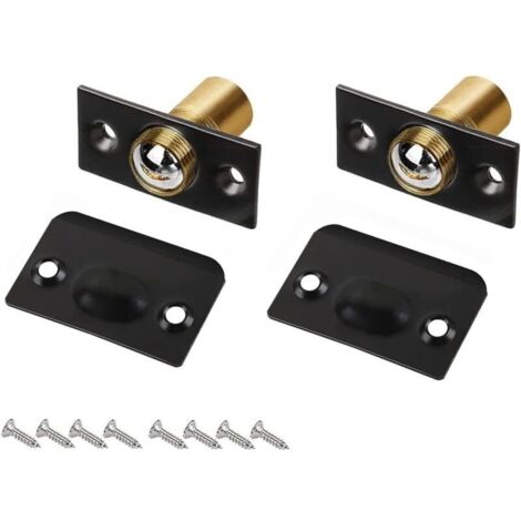 SABIR 2 Pcs Boules de Porte en Acier Inoxydable, Serrures à Billes de Porte en Acier Inoxydable, Perles Tactiles de Porte Invisibles Avec Vis Pour la Maison, la Cuisine, le Placard, les Portes de Plac (1/5)
