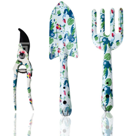 SABIR Outillage de Jardin, Lot de 3 Outillage de Jardinage Cadeaux de Jardin idéaux pour Les Femmes pour Les Amateurs de Jardin, pour Plantes en Pot (1/3)