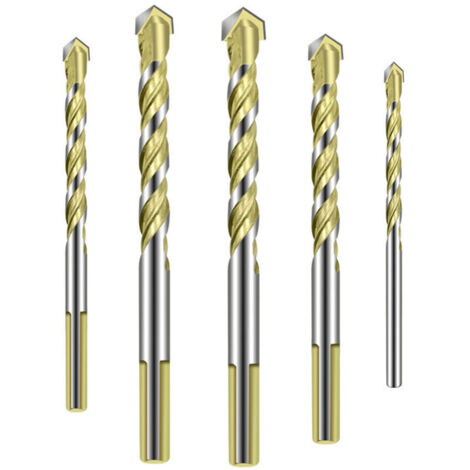 SABIR 8 Pcs Foret Carrelage Verre 6mm, 8mm，10mm，12mm Meche Carrelage Ceramique Forets Faience Porcelaine Forage Fraise pour Carrelage Brique de Verre Marbre Miroir Bois Diamant (1/5)