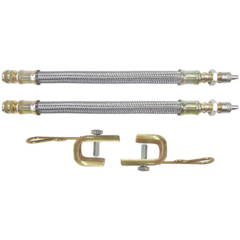 SABIR Extension Valve de Pneu, Pneu Valve Rallonge pour Pneu de Camion, Bus et Remorque, 18cm, Lot de 2,Accessoires équipement extérieur