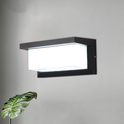 SABIR LED Applique Murale Extérieure Détecteur de Mouvement, 18W Éclairage IP65 Étanche Carré Noir Radar Contrôle Lumière pour Entrée, couloir, chemin, patio, balcon, garage, lumière blanche MNS (1/4)