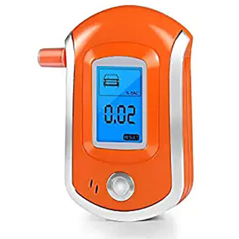 SABIR Alcootest Ethylotest Electronique, Ethylotest Portable Professionnel avec écran LED pour Un Usage Personnel et Professionnel (orange, 103 x 65 x 27mm) (1/5)