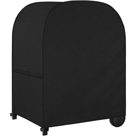 SABIR Housse de Barbecue avec Sangles Latérales, Couverture de Gril Étanche, Coupe-Vent, Anti-UV, Résistant à la Déchirure Tissu Oxford 420D Bache de Protection pour Barbecue (105x50x103cm) - Noir (1/5)
