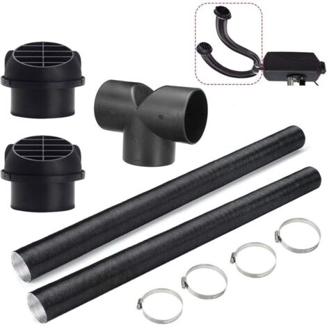 SABIR Évent De Sortie d'air Chaud Conduit De Tuyau De Chauffage Automatique De Voiture De 75 Mm Clips De Tuyau pour Webasto Eberspacher pour Radiateur Diesel Propex (Tube en T)