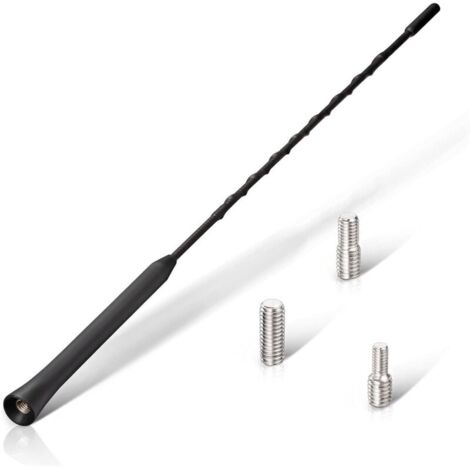 SABIR Antenne Voiture FM Dab Antenne Autoradio Antenne Voiture de Toit 40cm Remplacement Universelle Antenne Auto avec Fonction de Réception FM/Dab Puissante Noir (1/5)