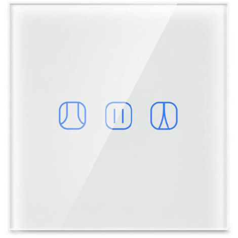 SABIR Commutateur de rideau WiFi, commutateur de panneau tactile de mur-rideau intelligent Wi-Fi, avec forme compacte pour la maison, commutateur de rideau de commande vocale de bureau (1/4)