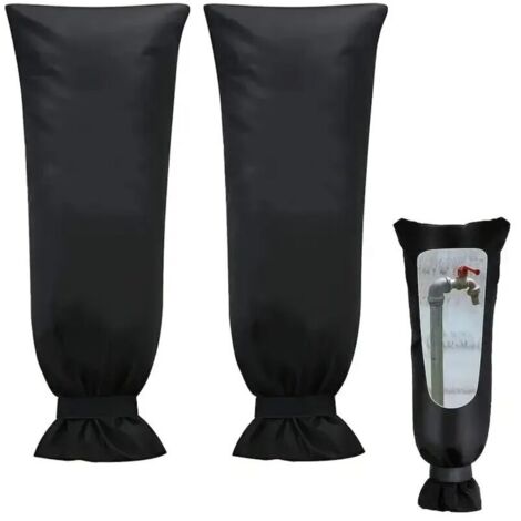 SABIR Lot de 2 grands couvercles de robinet pour la protection contre le gel en hiver, 51,82 cm x 20,32 cm, couvre-bavoirs pour l'hiver, réutilisables, plus épais, imperméables et isolés. (1/5)