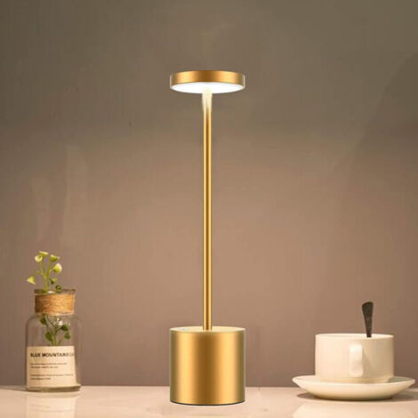 SABIR Lampe de table LED sans filtre rechargeable, 1800Ah lumières modernes avec piles, pour extérieur, terrasses, restaurants, (1/5)