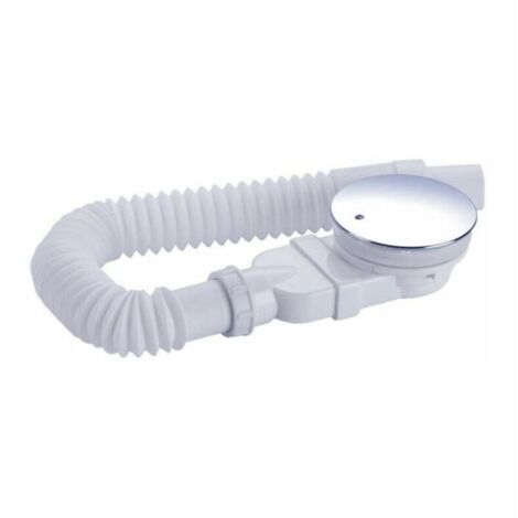 SABIR Bonde de douche extra plate 90 mm - Kit de vidange pour receveur de douche, siphon de douche avec collecteur d'odeurs, tamis à cheveux, tuyau (1/5)