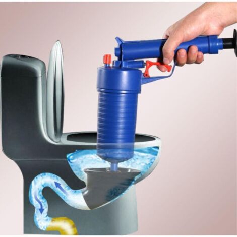 SABIR Déboucheur de canalisation Piston de toilette, débouchage des toilettes bouchées, pompe de vidange manuelle à haute pression avec 4 adaptateurs, outil de nettoyage de vidange pour nettoyer l'évi (1/5)