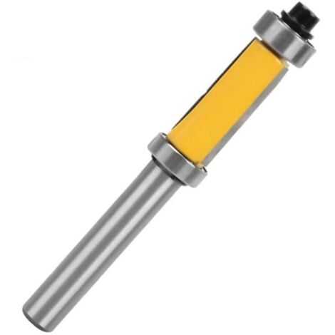 SABIR Fraise pour défonceuse, affleureuse et toupie Queue Fraise à Affleurer Carbure de Tungstène Fraise à Copier Supérieur et Inférieur de Roulement Couteau à Bois Jaune 25mm Coupe(8mm ) (1/5)