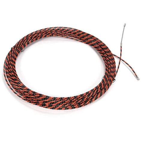 SABIR Tire Fils Electrique, 5M 5mm, Tire Cable Electrique, Spiralé Flexible Aiguille Tire Fil, Tire Cable Aiguille Electricien, Tire Fil avec Tête Guidage, pour Cable avec Tête Flexible de Guidage,T-A (1/5)