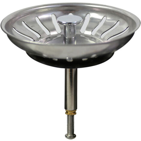 SABIR Evier de Cuisine Filter 80mm, 1 Bouchon Evier Cuisine Filter Avec Hauteur Réglable, Bouchon Evier Cuisine En Acier Inoxydable 304, Bonde Evier, -- Lefou (1/5)