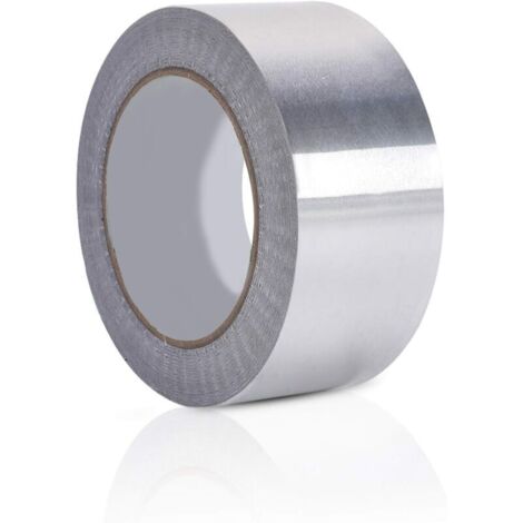 SABIR Ruban Adhésif en Aluminium pour Réparation 1 pcs Bande Alu D'Etanchéité pour Aération Climatisation 48 mm x 20 M Rouleau Magique Puissant Anti-Fuite Argenté pour Tuyau Ventilation (1/5)