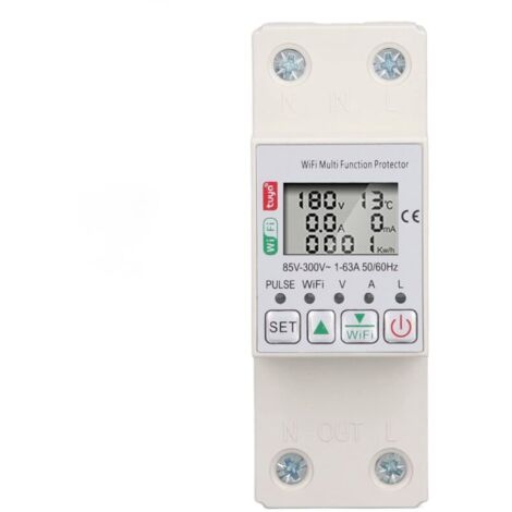 SABIR WiFi Smart Power Meter Switch, 63A 300V Echtzeit Smart Energy Monitor Switch (1/5)