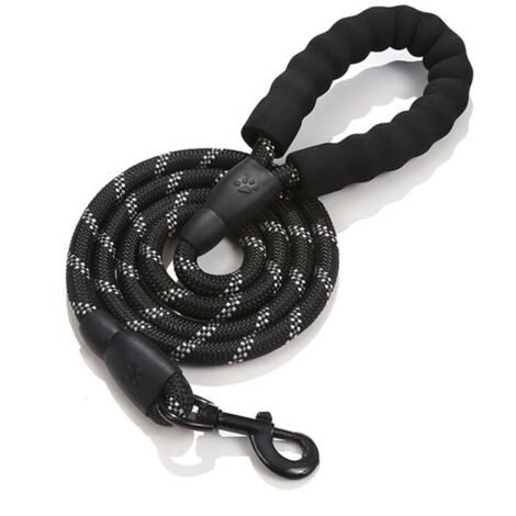 SABIR Laisse pour chien en nylon avec poignée rembourrée, 1,5 m de long, pour la marche quotidienne et le dressage, convient pour les chiens de taille moyenne et grande (1/5)