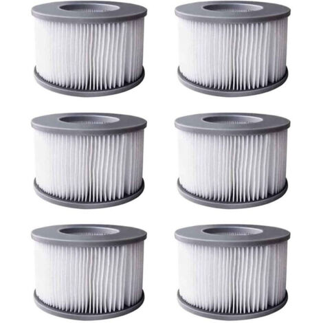 SABIR Cartouche filtrante de rechange pour filtre de spa MSPA, filtre à eau de rechange pour spa et piscine gonflable (modèle de filtre à eau) (6 pièces) (1/5)