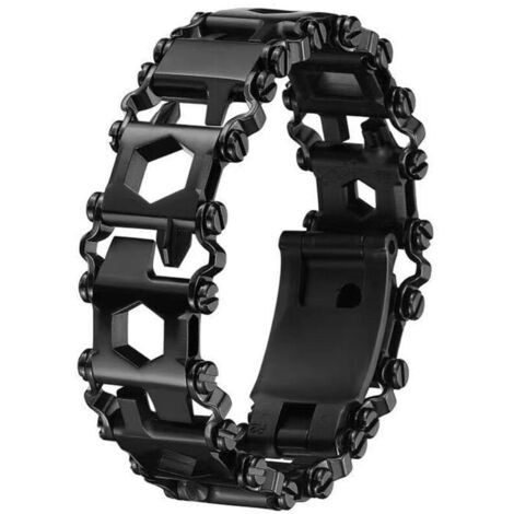 SABIR Bracelet multi-outils 29 en 1 Bracelet brillant noir amical Bracelet en acier inoxydable Bracelet portable Bracelet d'urgence de survie en plein air portable Convient pour la maison, le camping, (1/5)