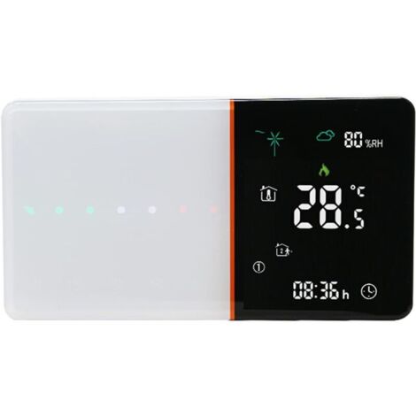 SABIR Thermostat de Chauffage électrique programmable Intelligent, rétroéclairage LCD, contrôle par Application vocale, Indice d'humidité du Temps d'affichage 16A (WiFi) (1/5)